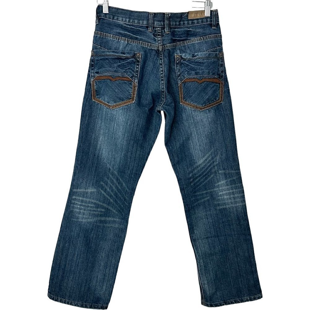 F.U.S.A.I 1997 Vintage Medium Wash Straight Leg Denim Jeans (32) - Picture 3 of 14